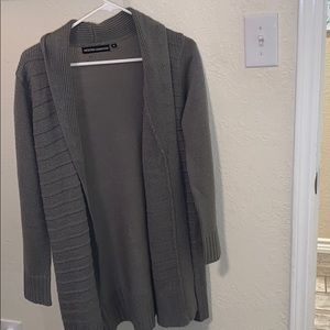 grey sweater cardigan